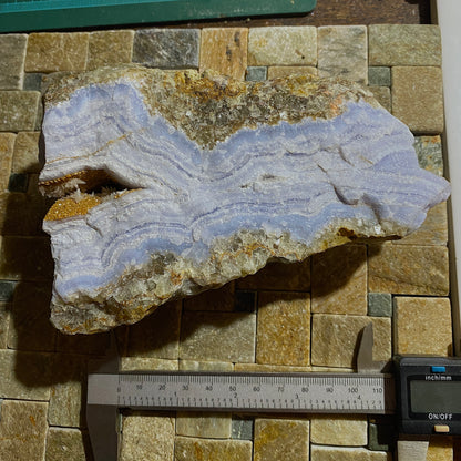 RARE NATURAL BLUE AGATE QUARTZ - YSTERPUTZ MINE, ILKARAS REGION, NAMIBIA, AFRICA 1094g MF4490