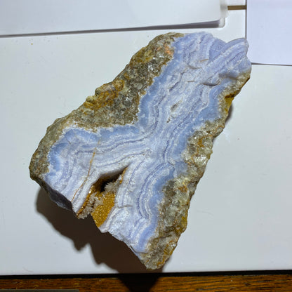 RARE NATURAL BLUE AGATE QUARTZ - YSTERPUTZ MINE, ILKARAS REGION, NAMIBIA, AFRICA 1094g MF4490