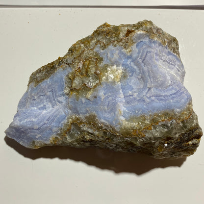 RARE NATURAL BLUE AGATE QUARTZ - YSTERPUTZ MINE, ILKARAS REGION, NAMIBIA, AFRICA 1094g MF4490