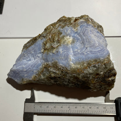 RARE NATURAL BLUE AGATE QUARTZ - YSTERPUTZ MINE, ILKARAS REGION, NAMIBIA, AFRICA 1094g MF4490