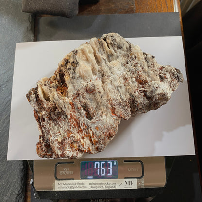 CALCITE ON FERROUS MATRIX - FROM AN AMERICAN MINERAL COLLECTION 763g MF4493
