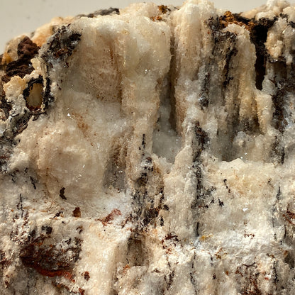 CALCITE ON FERROUS MATRIX - FROM AN AMERICAN MINERAL COLLECTION 763g MF4493