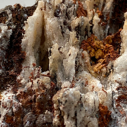 CALCITE ON FERROUS MATRIX - FROM AN AMERICAN MINERAL COLLECTION 763g MF4493