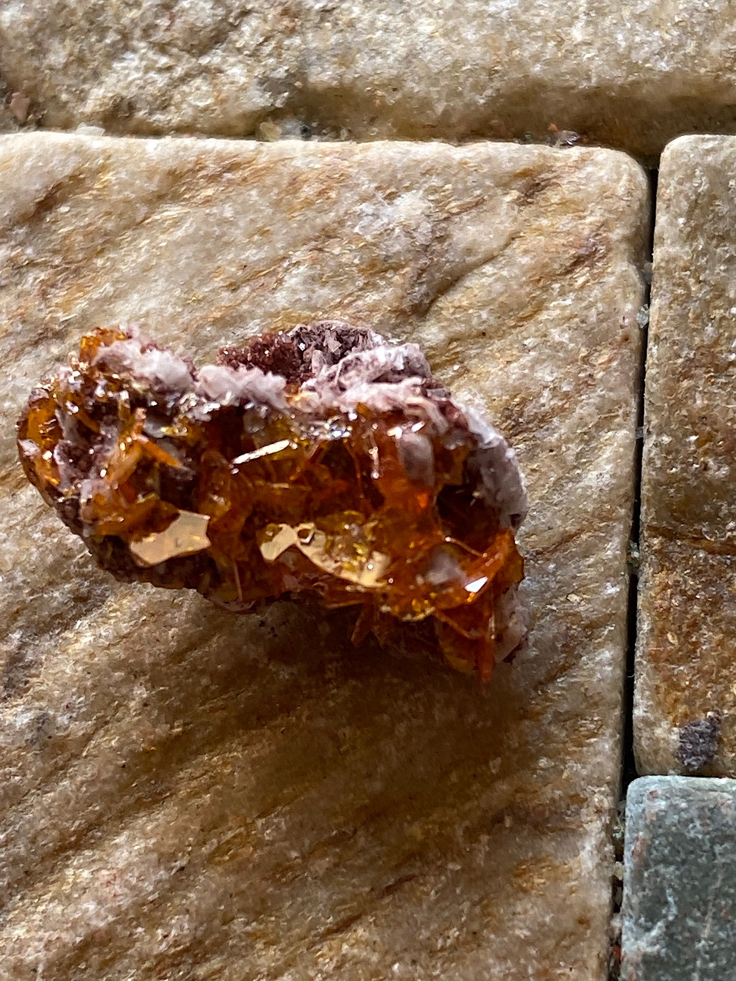 WULFENITE x 2 : ROWLEY MINE, ARIZONA, U.S.A.  3g [total]. MF5107