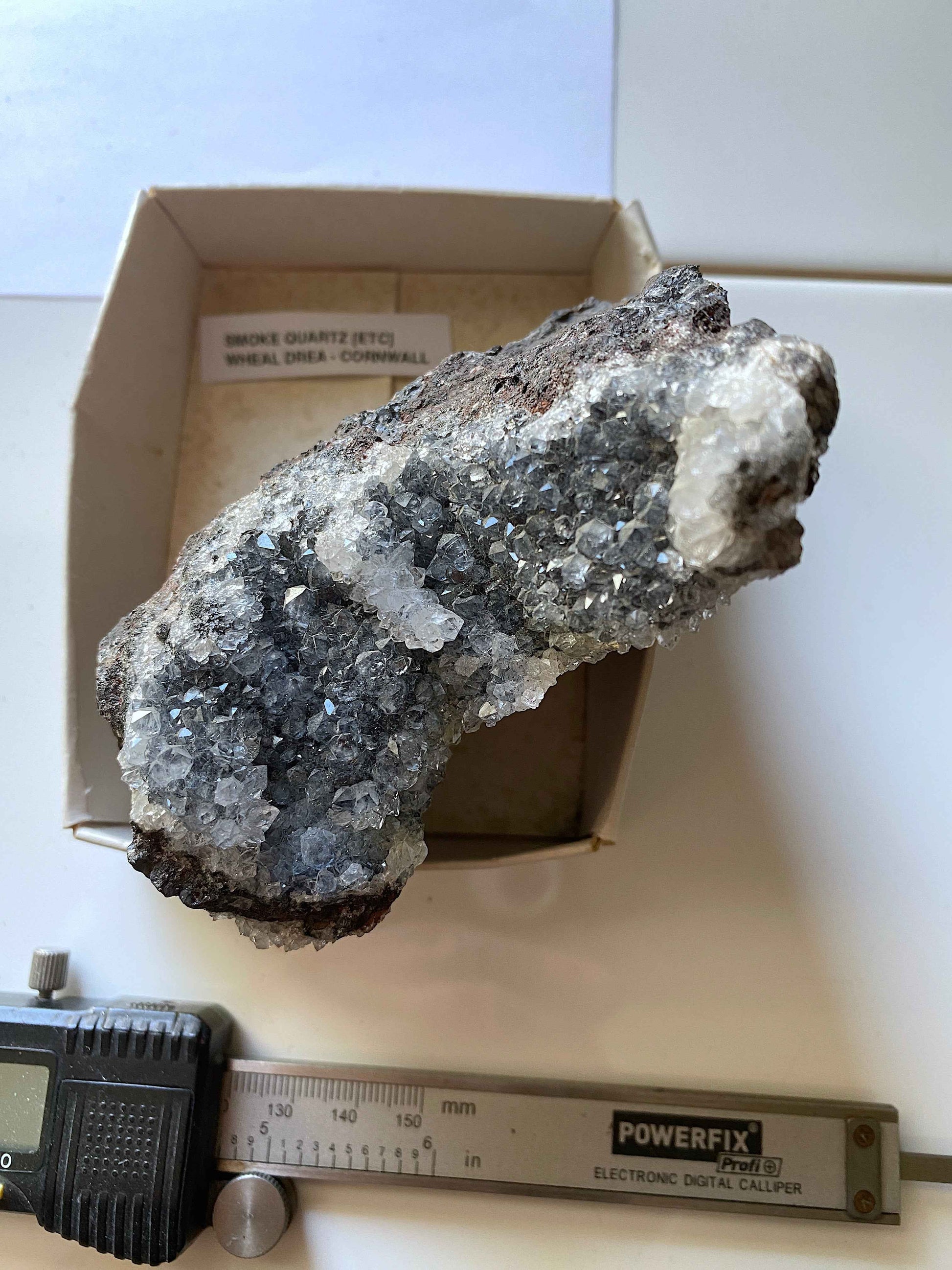 SMOKE QUARTZ FROM WHEAL DREA, CORNWALL  IMPRESSIVE SPECIMEN 550g MF5108