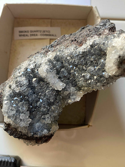 SMOKE QUARTZ FROM WHEAL DREA, CORNWALL  IMPRESSIVE SPECIMEN 550g MF5108