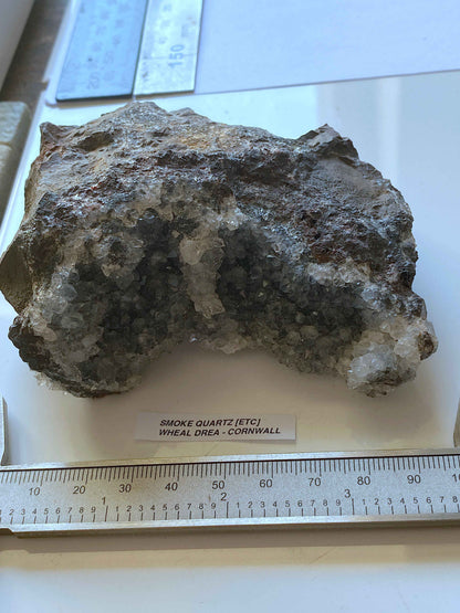 SMOKE QUARTZ FROM WHEAL DREA, CORNWALL  IMPRESSIVE SPECIMEN 550g MF5108