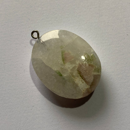 WATERMELON TOURMALINE IN QUARTZ GEMSTONE PENDANT - MINAS GERAIS ,BRAZIL MFG5119