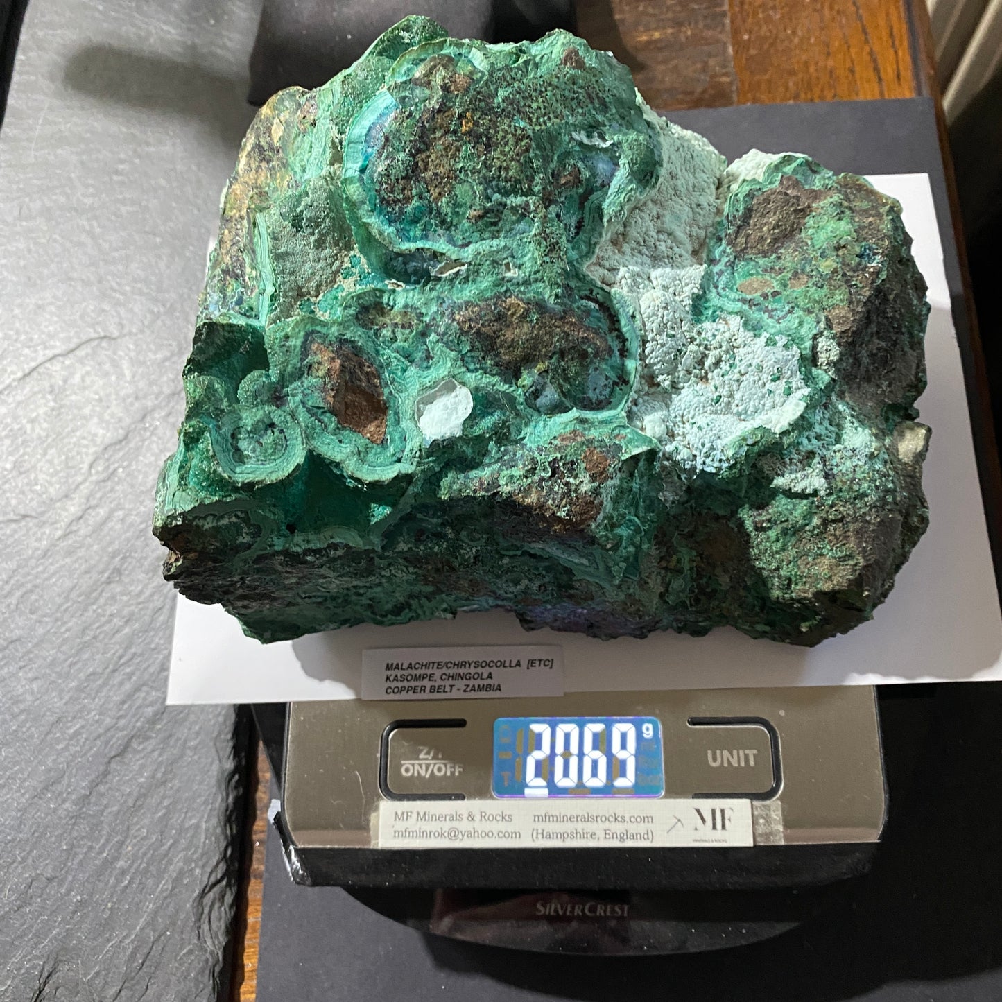 MALACHITE/CHRYSOCOLLA [ETC] - KASOMPE, CHINGOLA, COPPER BELT, ZAMBIA 2069g MF4498