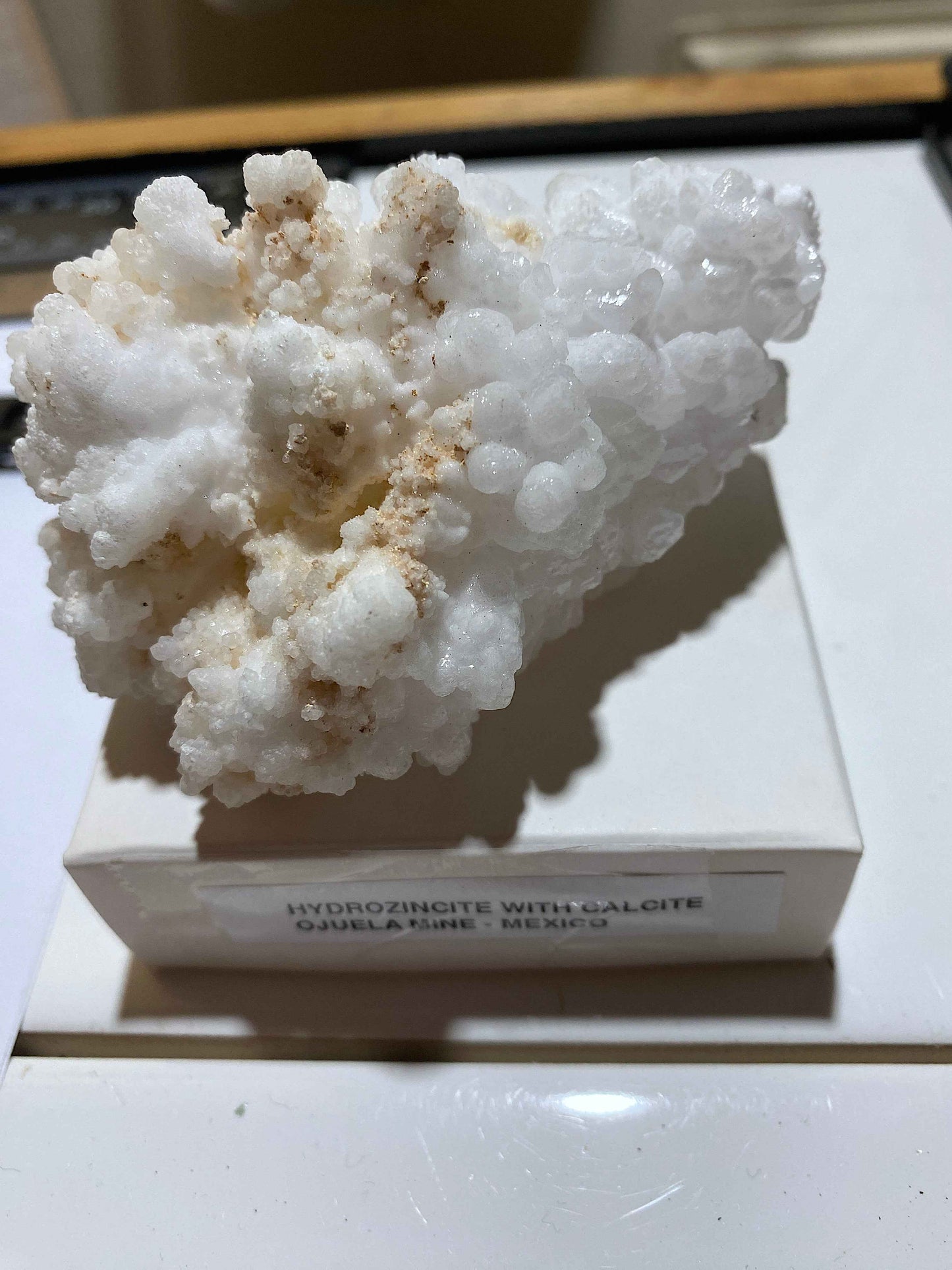 HYDROZINCITE/CALCITE ETC : OJUELA MINE, MAPIMI, DURANGO, MEXICO  174g. MF5114