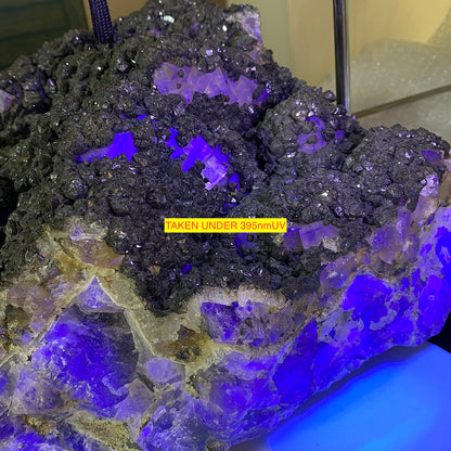 SUBSTANTIAL FLUORITE/PYRITE : BLACKDENE MINE, CO DURHAM, ENGLAND HEAVY 20kg MF4499