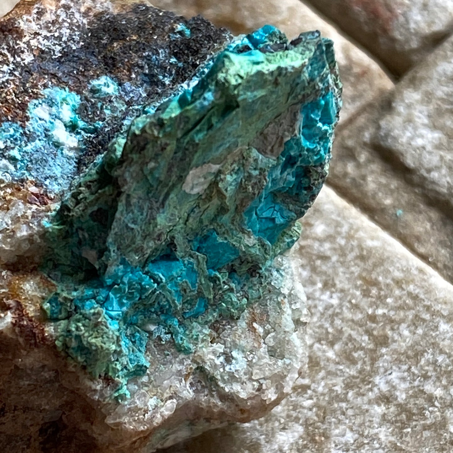 MALCHITE WITH LINARITE ETC, WANLOCKHEAD, SCOTLAND 25g MF1933