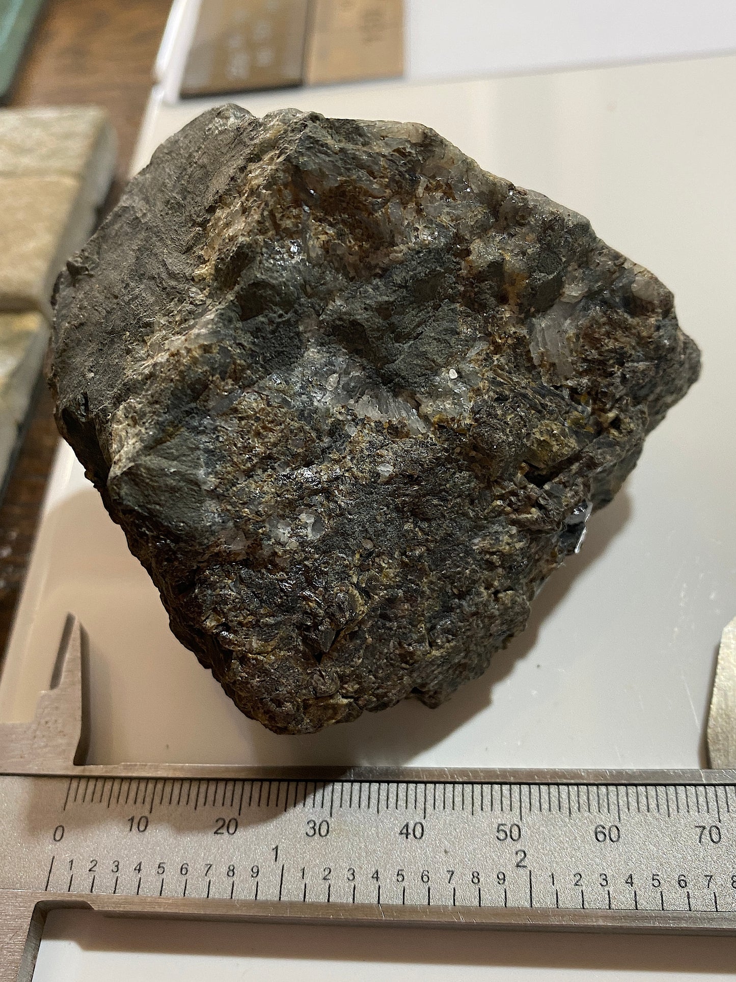 DENSE CASSITERITE TIN ORE : WHEAL PENDARVES, KILLIVOSE, CAMBORNE CORNWALL 420g MF5115