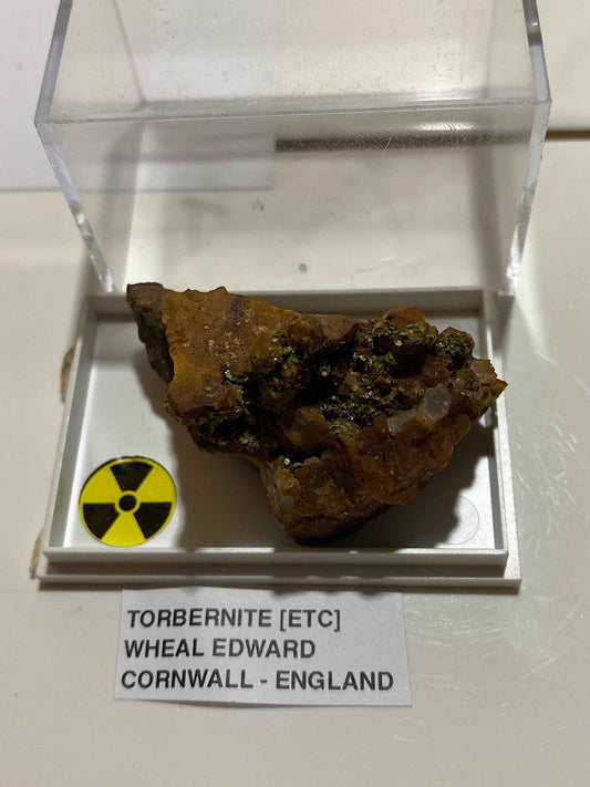 TORBERNITE ON MATRIX : WHEAL EDWARD, BOTALLACK, ST JUST, CORNWALL  36g. MF5117