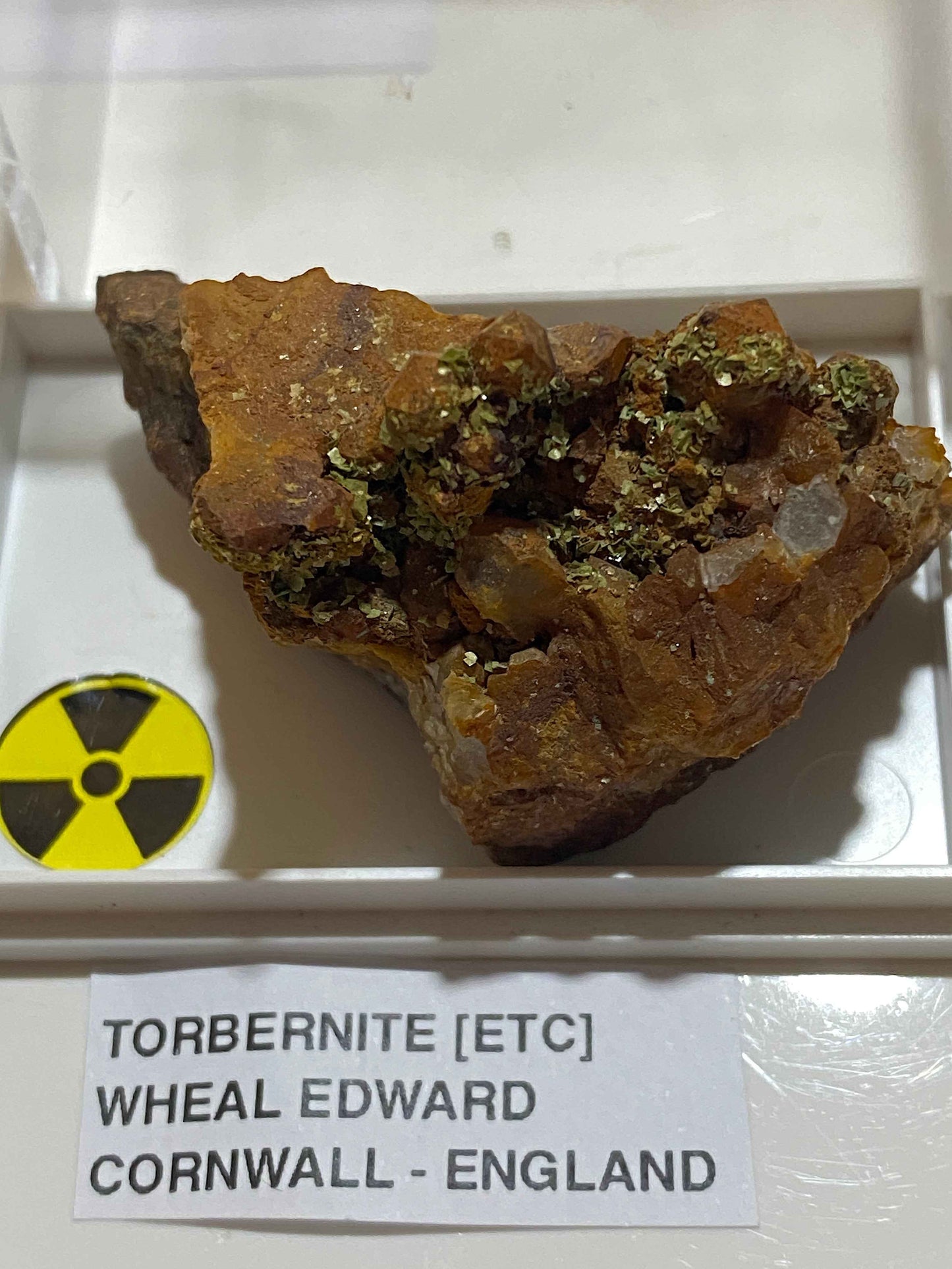 TORBERNITE ON MATRIX : WHEAL EDWARD, BOTALLACK, ST JUST, CORNWALL  36g. MF5117