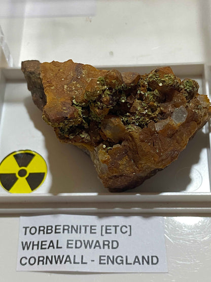 TORBERNITE ON MATRIX : WHEAL EDWARD, BOTALLACK, ST JUST, CORNWALL  36g. MF5117