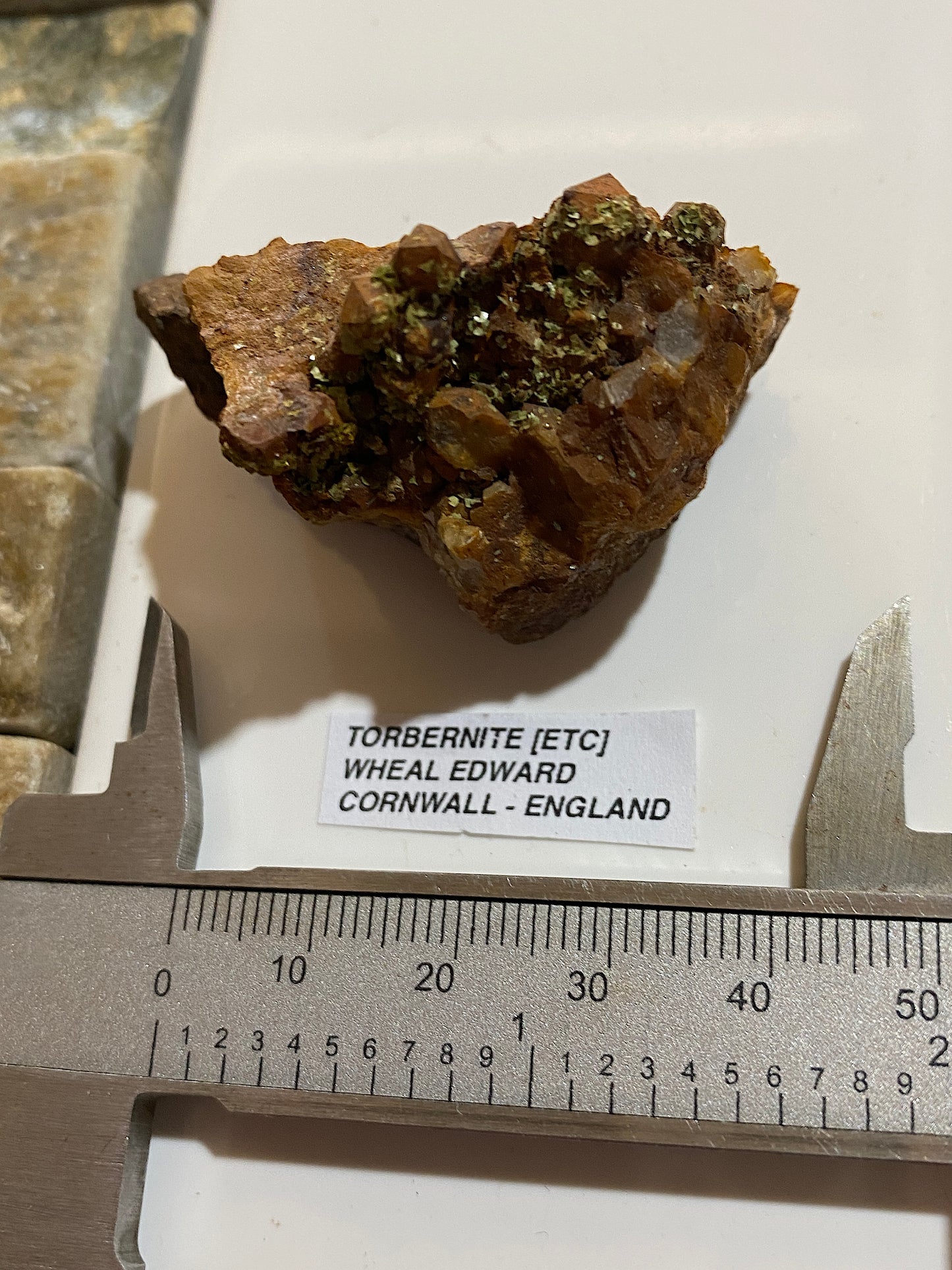 TORBERNITE ON MATRIX : WHEAL EDWARD, BOTALLACK, ST JUST, CORNWALL  36g. MF5117