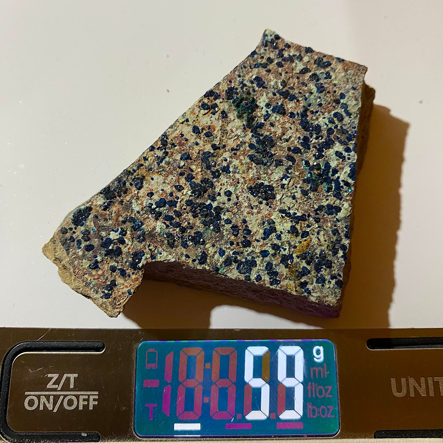 CORNETITE ON SANDSTONE MATRIX : L'TOILE DU CONGO MINE,  ZAIRE [D.R.C.] 59g MF1442