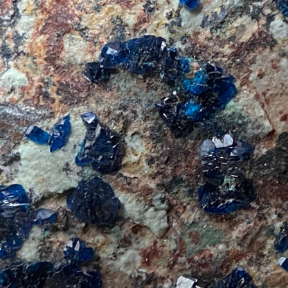 CORNETITE ON SANDSTONE MATRIX : L'TOILE DU CONGO MINE,  ZAIRE [D.R.C.] 59g MF1442