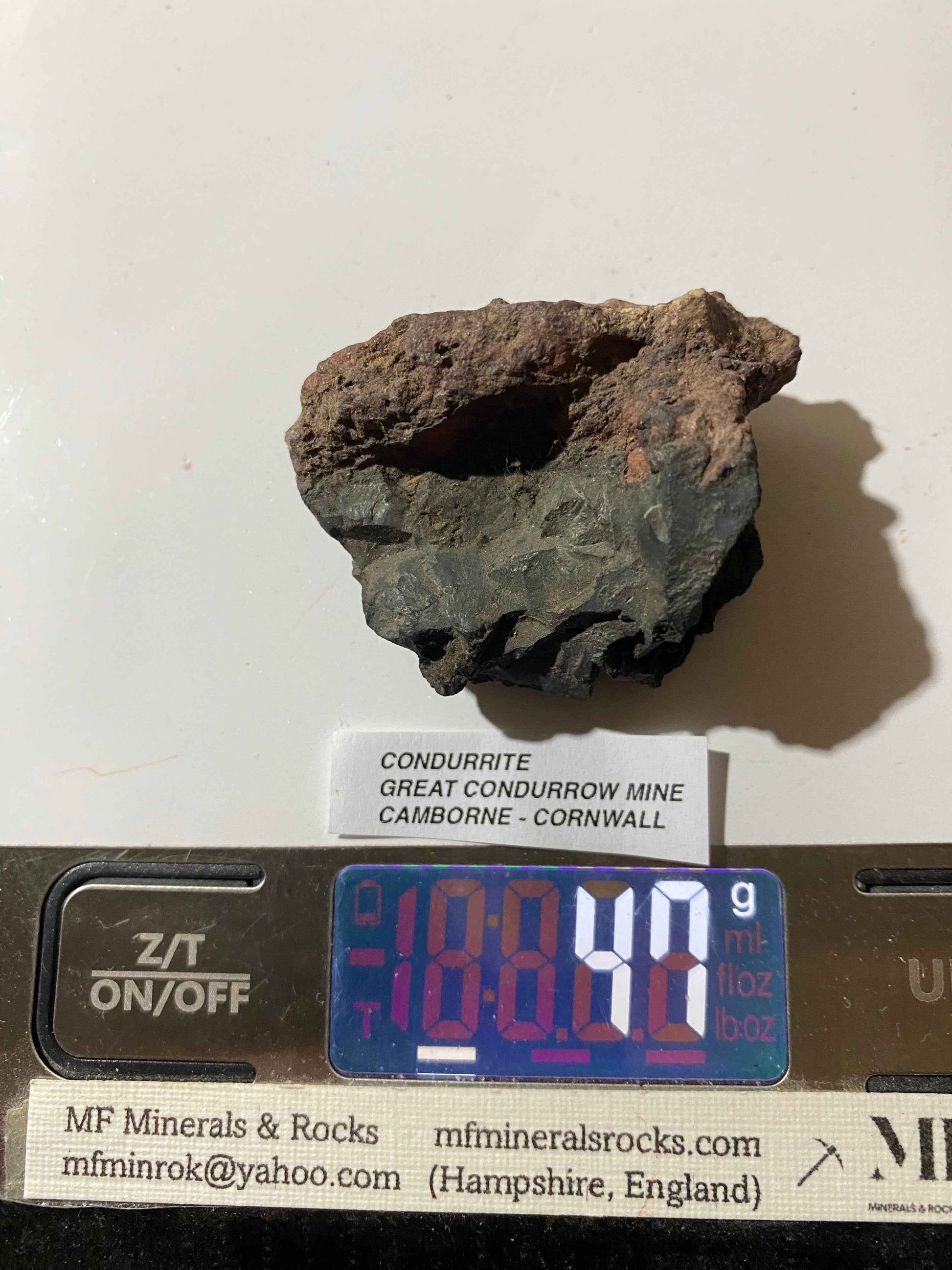 CONDURRITE [RARE] : GREAT CONDURROW MINE, TROON, CAMBORNE, CORNWALL   47g MF5121