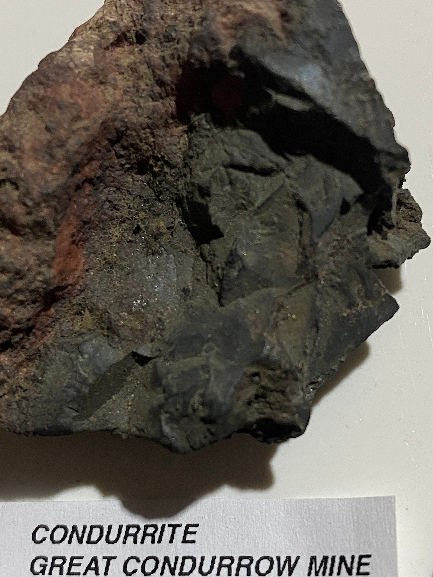 CONDURRITE [RARE] : GREAT CONDURROW MINE, TROON, CAMBORNE, CORNWALL   47g MF5121