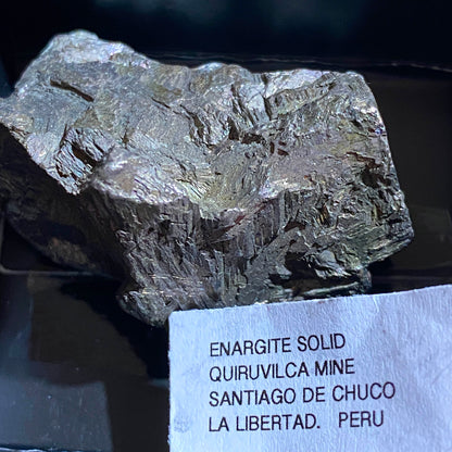 ENARGITE [SOLID] : QUIRUVILCA MINE, SANTIAGO DE CHUCO, PERU. 106g MF1469