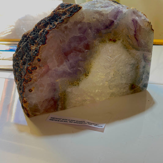 AMETHYST WITH CLEAR QUARTZ "MASSIVE" - AMETISTA DO SUL, BRAZIL 2194g MF2500