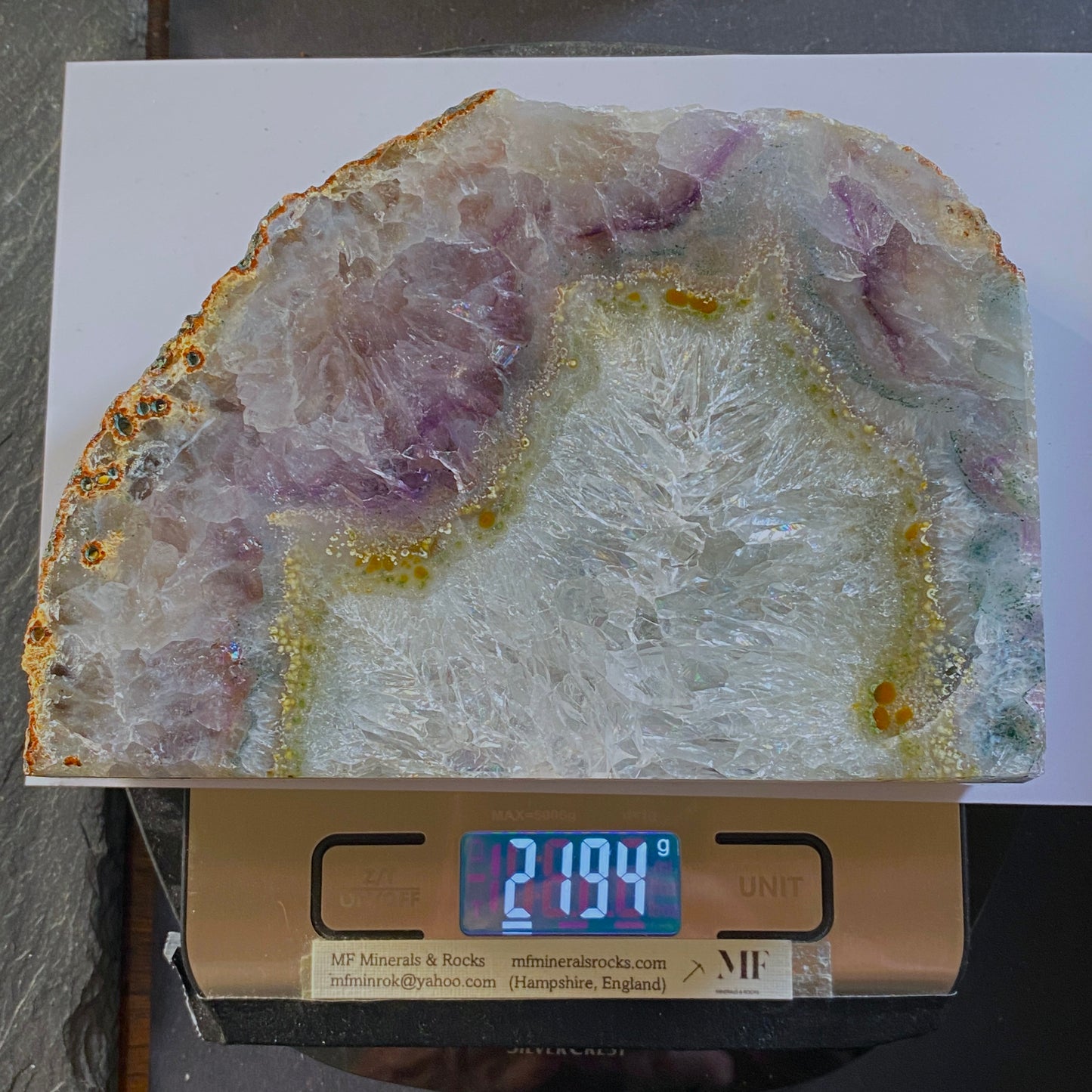 AMETHYST WITH CLEAR QUARTZ "MASSIVE" - AMETISTA DO SUL, BRAZIL 2194g MF2500