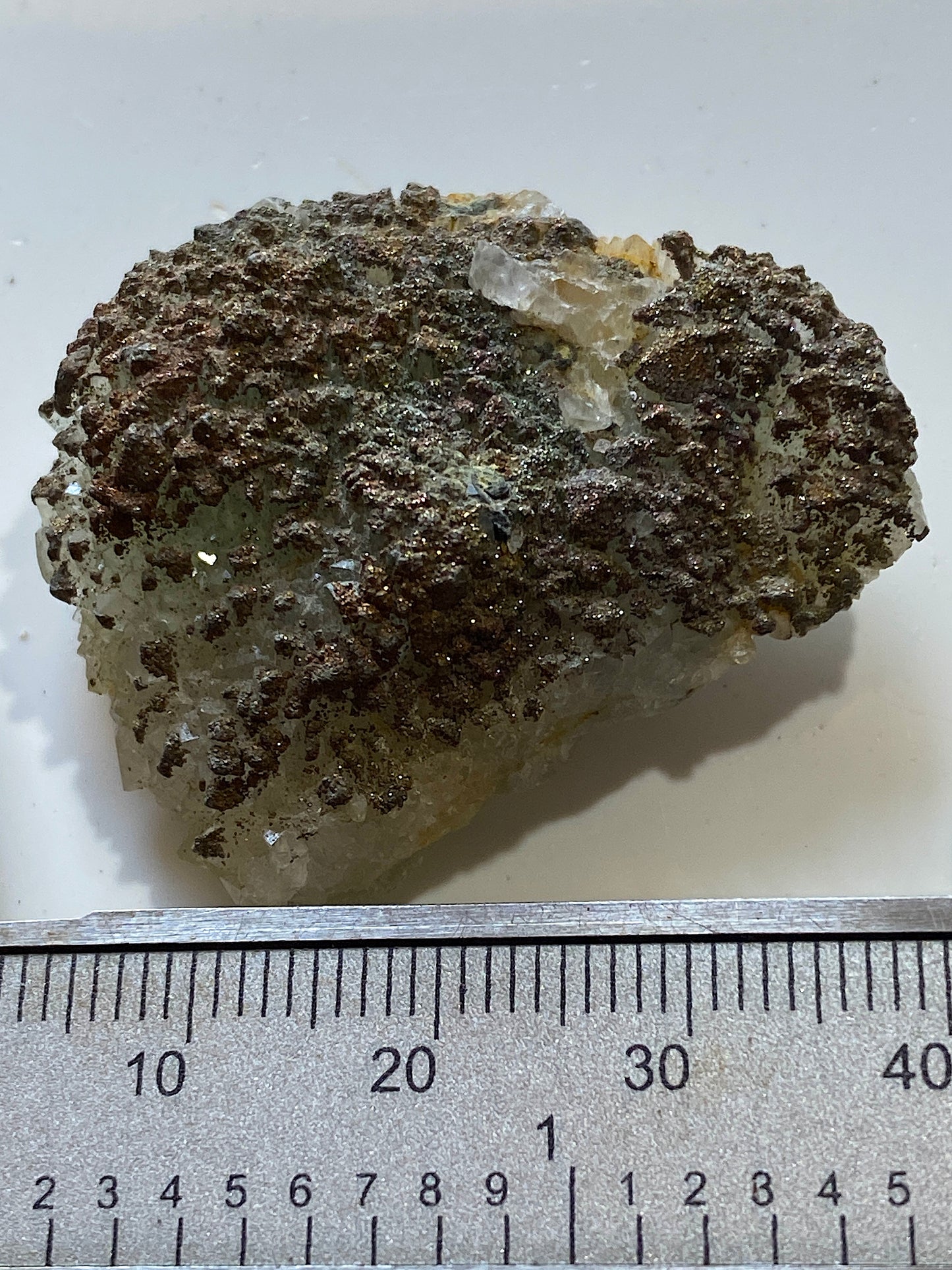 FLUORITE/CHALCOPYRITE/CALCITE : LADYWASH MINE, EYAM, DERBYSHIRE. 18g. MF5125