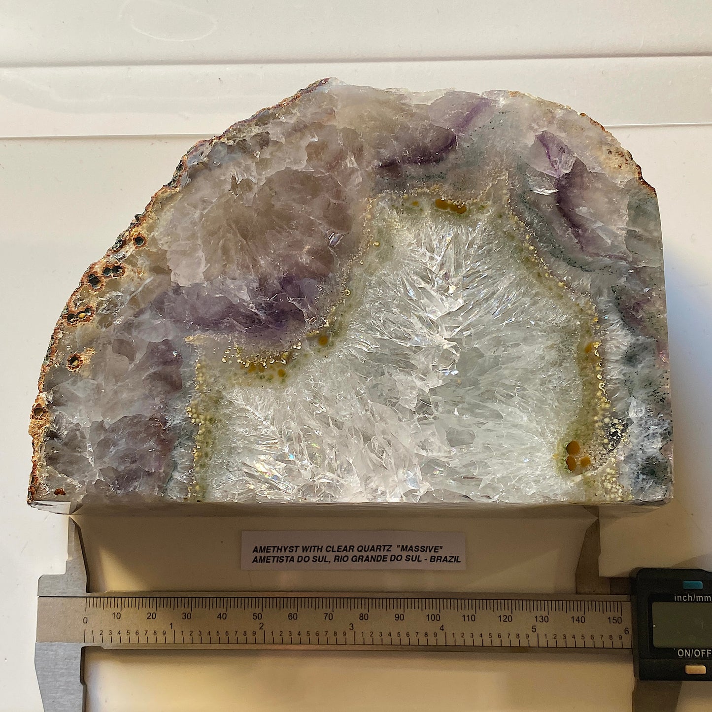 AMETHYST WITH CLEAR QUARTZ "MASSIVE" - AMETISTA DO SUL, BRAZIL 2194g MF2500