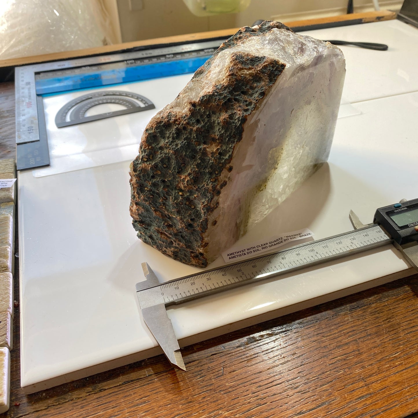 AMETHYST WITH CLEAR QUARTZ "MASSIVE" - AMETISTA DO SUL, BRAZIL 2194g MF2500