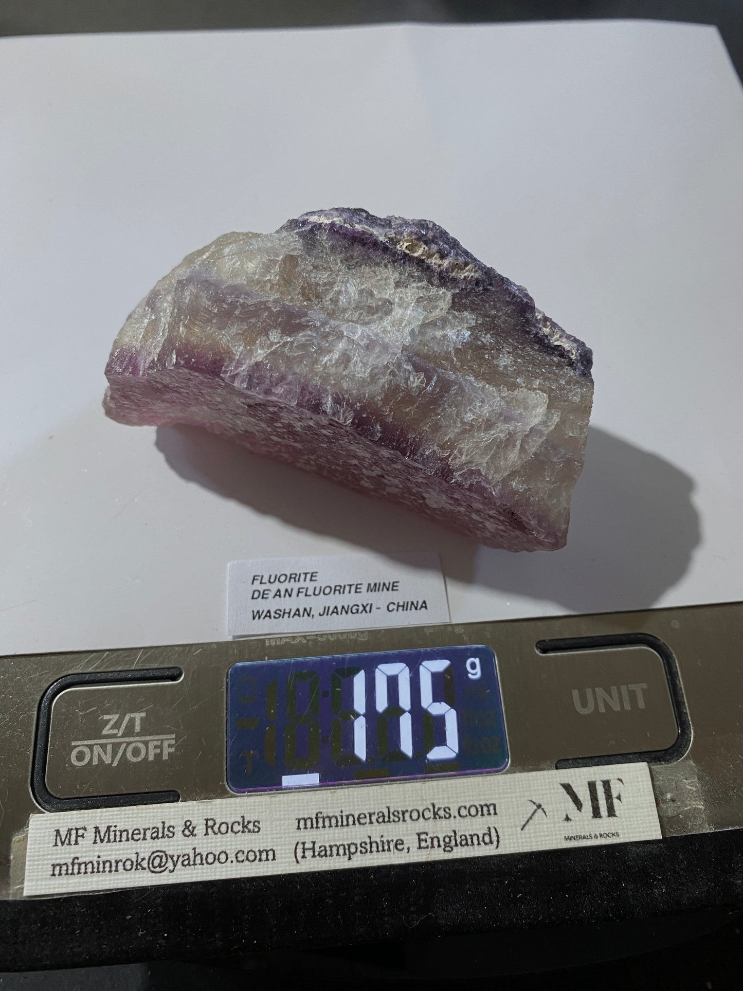 FLUORITE FROM DE'AN FLUORITE MINE, WASHAN, JIANGXI, CHINA. 175g MF5129