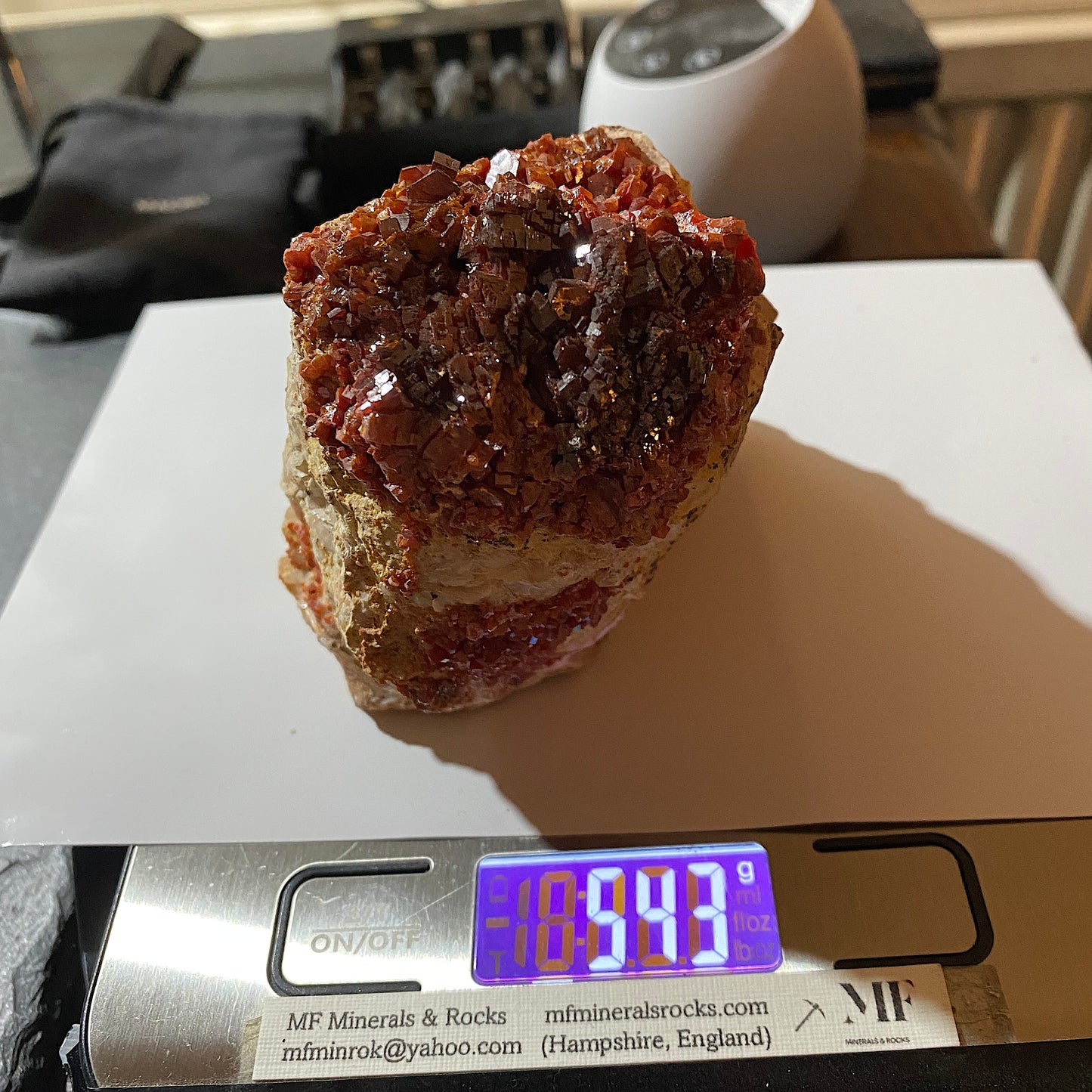 VANADINITE ON MATRIX - MIBLADEN MINING DISTRICT, DRAA-TAFILALET, MOROCCO 543g MF4505