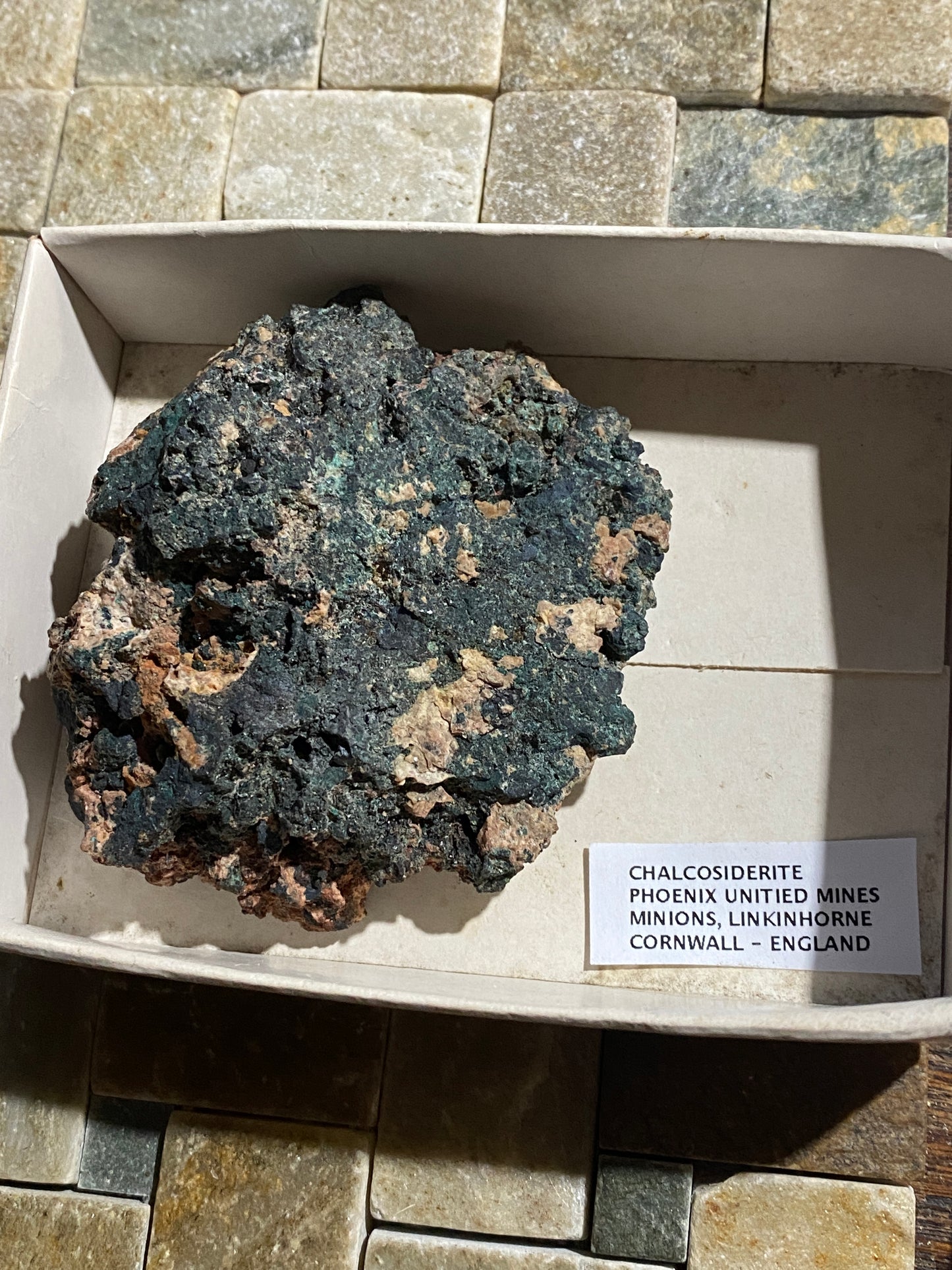 CHALCOSIDERITE : PHOENIX UNITED MINES, MINIONS, LINKINHORNE, CORNWALL. 176g MF5132