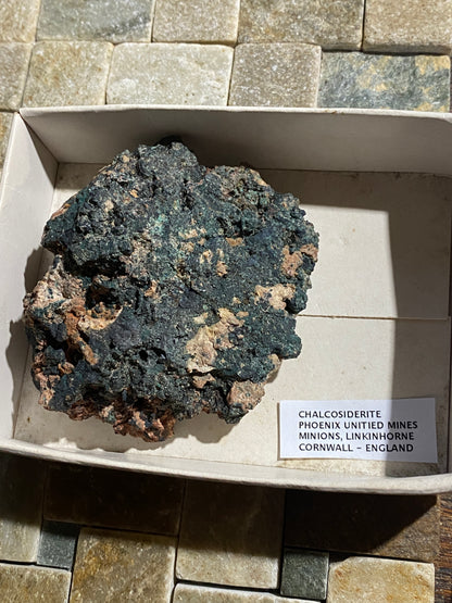 CHALCOSIDERITE : PHOENIX UNITED MINES, MINIONS, LINKINHORNE, CORNWALL. 176g MF5132