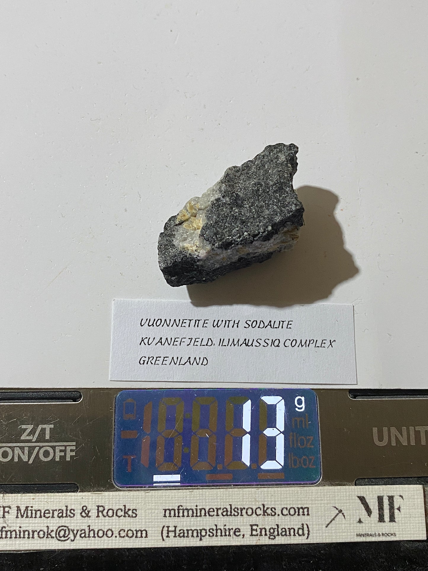VUONNETITE WITH SODALITE [ETC] : KVANEFJELD, ILIMAUSSAQ COMPLEX, GREENLAND 13g MF5133