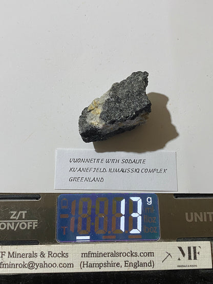 VUONNETITE WITH SODALITE [ETC] : KVANEFJELD, ILIMAUSSAQ COMPLEX, GREENLAND 13g MF5133