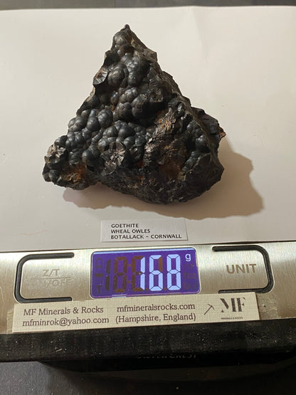 GOETHITE : WHEAL OWLES, BOTALLACK, ST JUST, CORNWALL  168g. MF5136