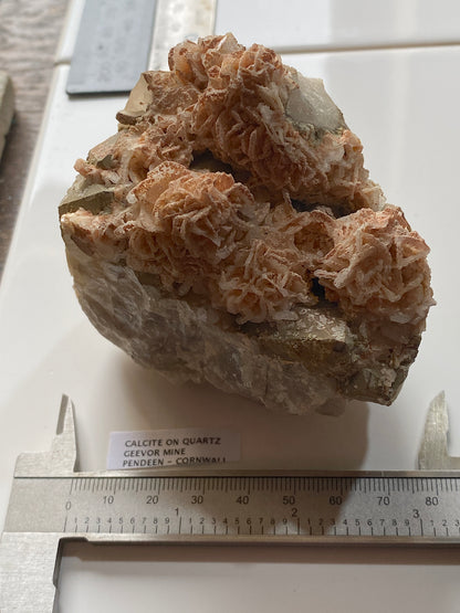 CALCITE SOUGHT AFTER SPECIMEN FROM GEEVOR MINE, PENDEEN, CORNWALL 461g MF5138