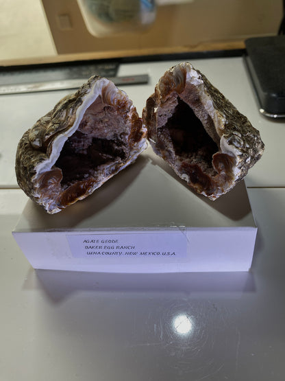 AGATE GEODE : BAKE EGG RANCH, LUNA COUNTY, NEW MEXICO, U.S.A.  193g. MF5141