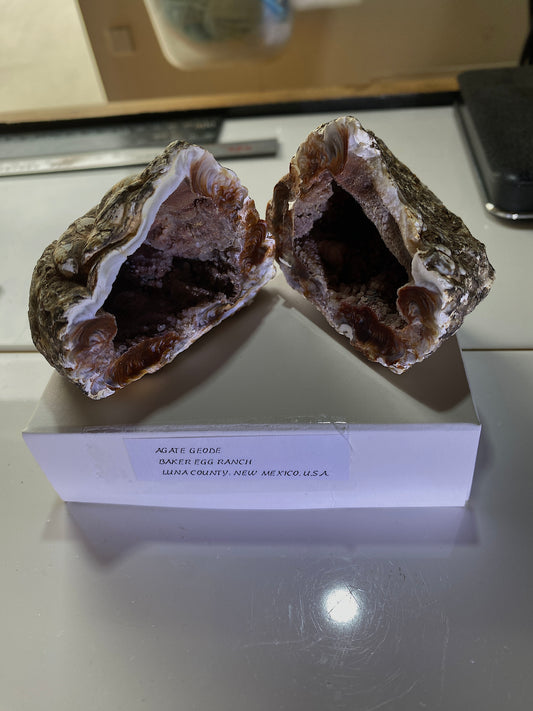 AGATE GEODE : BAKE EGG RANCH, LUNA COUNTY, NEW MEXICO, U.S.A.  193g. MF5141