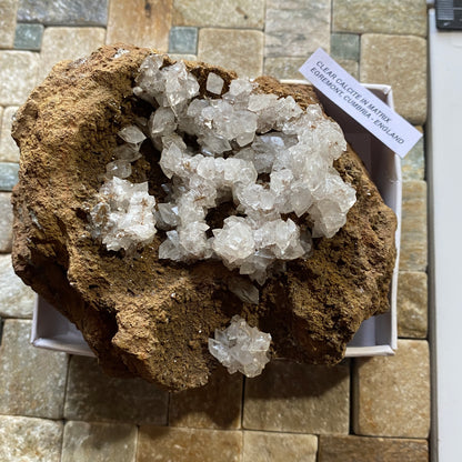 CLEAR CALCITE IN MATRIX : EGREMONT, CUMBRIA, ENGLAND. 527g MF4513