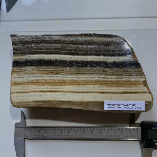 BANDED ARAGONITE : LYON COUNTY, NEVADA. U.S.A.   1274g.   MF4515
