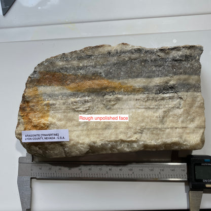 BANDED ARAGONITE : LYON COUNTY, NEVADA. U.S.A.   1274g.   MF4515