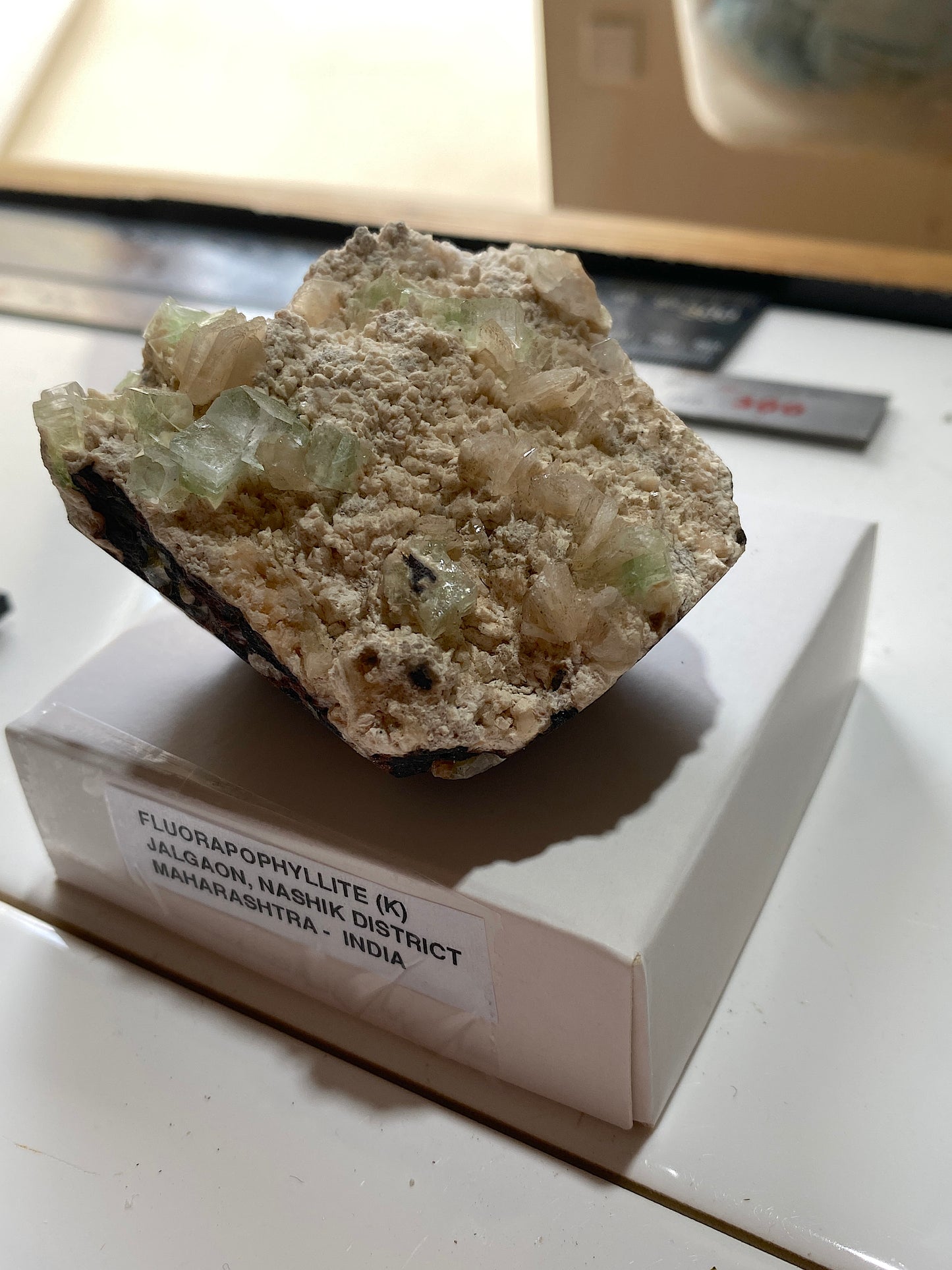 FLUORAPOPHYLLITE (K)  WITH STILBITE : JALGAON, NASHIK, MAHARASHTRA, INDIA 143g MF5145