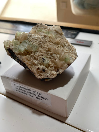 FLUORAPOPHYLLITE (K)  WITH STILBITE : JALGAON, NASHIK, MAHARASHTRA, INDIA 143g MF5145