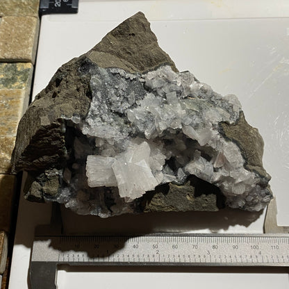 NATROLITE ON MATRIX - POUDRETTE QUARRY, MONT SAINT-HILAIRE, QUEBEC, CANADA 780g MF4517