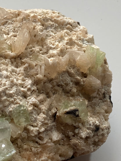 FLUORAPOPHYLLITE (K)  WITH STILBITE : JALGAON, NASHIK, MAHARASHTRA, INDIA 143g MF5145