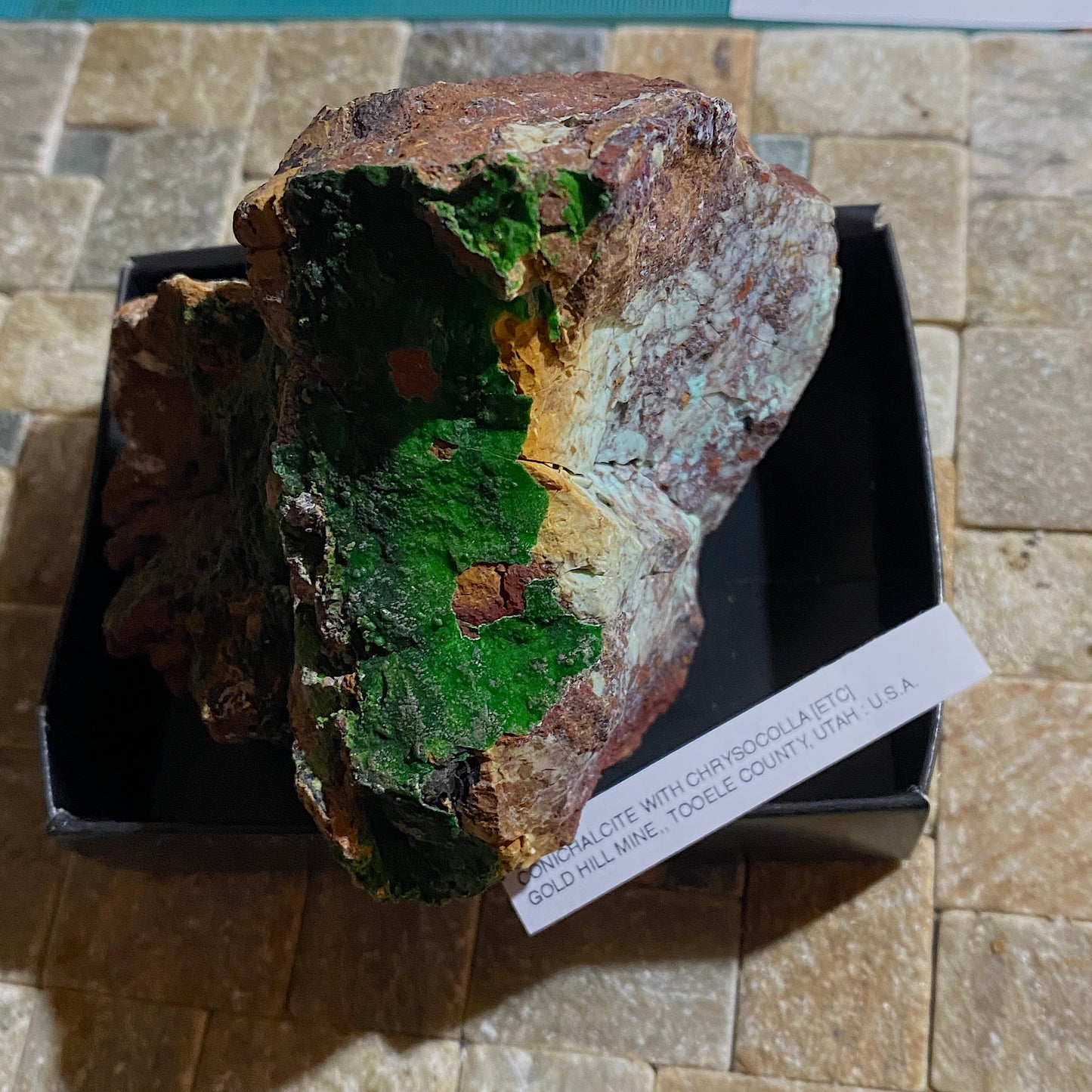 CONICHALCITE WITH CHRYSOCOLLA [ETC] : GOLD HILL MINE, TOOELE COUNTY, UTAH -U.S.A. 424g MF4518