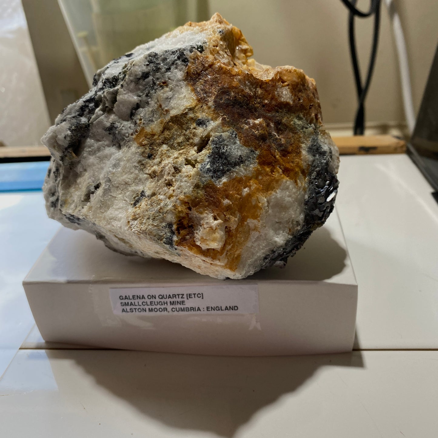 GALENA IN QUARTZ - SMALCLEUGH MINE, ALSTON MOOR, CUMBRIA, ENGLAND 1119g MF4521